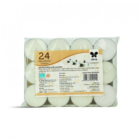 IRIS 24 Tea Lights Unscented