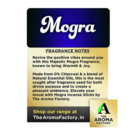 The Aroma Factory Wood Incense Sticks for Pooja Chandan, Gugal, Loban, Mogra Agarbatti Packet (6 cm x 8 cm x 26 cm, Pack of 4 x 30)