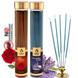 The Aroma Factory Lavender and Rose Agarbatti (Bottle Pack of 2 x 100)