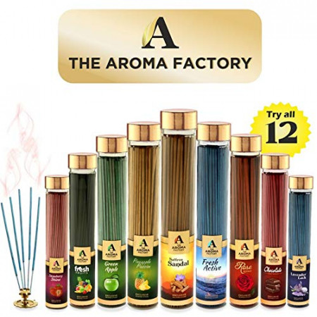 The Aroma Factory Rose Gulab Dhoop batti Sticks Bottle with Free Stand (100g)