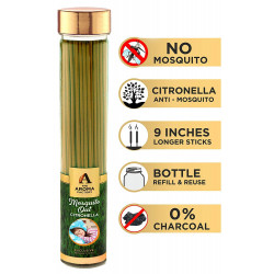 The Aroma Factory Mosquito Out Citronella Garden Incense Sticks Mosquito Repellent Agarbatti - Herbal and Natural (Bottle Pack of 100 Grams)