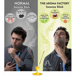 The Aroma Factory Fresh Active Incense Sticks (0% Charcoal) Agarbatti (Deodorant Roll On Perfume Ice Deo Sticks with Deep Impact, Fresh Active) Charcoal Free Room Freshener, Air Fragrance Agarbatti Metallic Blue Jar (Bottle Pack of 100)