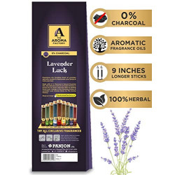 The Aroma Factory Lavender Agarbatti Incense Stick, No Charcoal & 100% Herbal (Pack of 30)