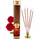 The Aroma Factory Rose Gulab Incense Sticks Agarbatti (No Charcoal, Low Smoke, Herbal Masala Bamboo, Red) Bottle Pack of 100