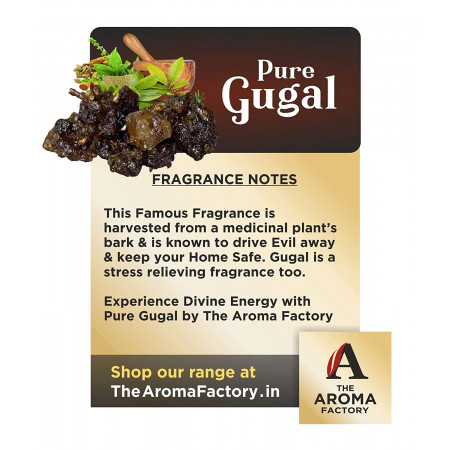 The Aroma Factory (0% Charcoal) Pure Gugal and Chandan Sandal Woods Incense Sticks Agarbatti, 2 Packets x 30 Sticks Each