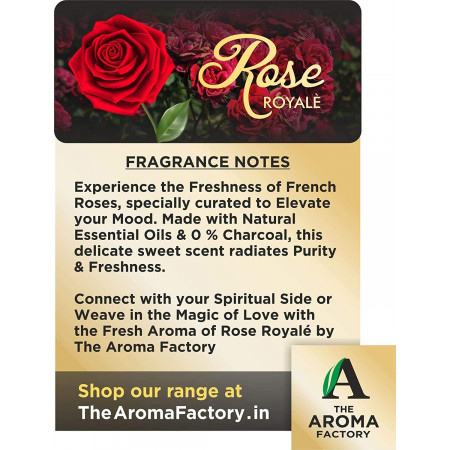 The Aroma Factory Strawberry & Rose Incense Stick Agarbatti (Zero Charcoal & 100% Herbal) Bottle Pack of 2 x 100